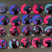 SET 02. 1.5" Original Wooden Magnets - Thumbnail 1