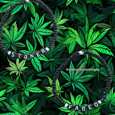 Stoner monochrome seed bead bracelet collection