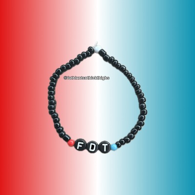 FDT Anti-Facist Political Seed Bead Bracelet