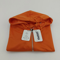 JANIMA Outdoor Ventures Men's Rain Jacket Waterproof Lightweight Rain Pullover for Hiking Golf Running (Color: Orange)