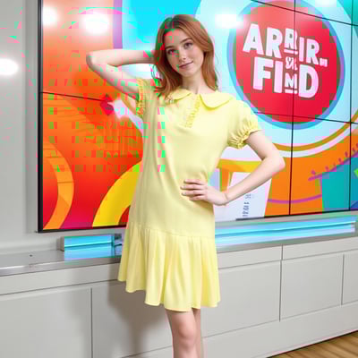 Retro short-sleeved mohair knitted pleated mini dress