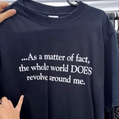 Free shipping-"as a matter of fact" tee