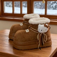 Big Toe Snow Boots With Plush Kitty Decore - Thumbnail 2