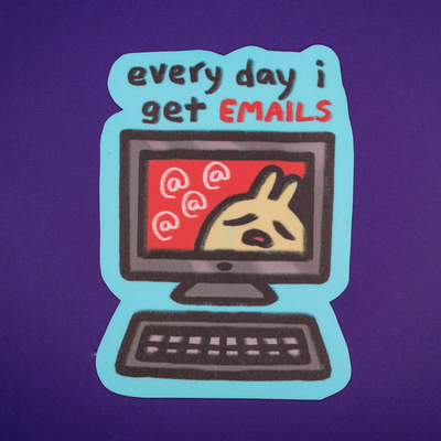 Emails 2.6'' matte sticker