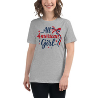 All American Girl Tee Shirt / USA Shirt / Women Shirt - Thumbnail 4