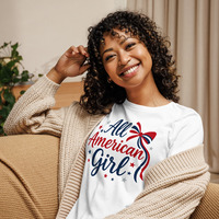 All American Girl Tee Shirt / USA Shirt / Women Shirt - Thumbnail 13