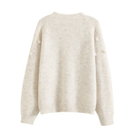 Autumn and winter warm base layer loose casual round neck long sleeve pom-pom sweater - Thumbnail 2