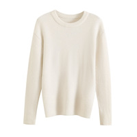 Lazy loose casual round neck long sleeve pullover sweater - Thumbnail 1
