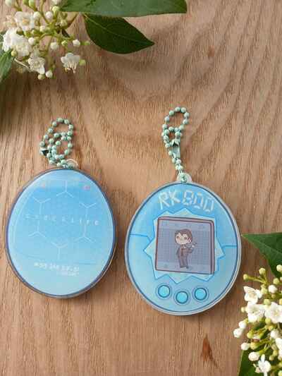 Connor tamagotchi keychain