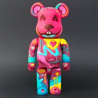 Custom Bearbrick 400% by Topo "Inner Rose" - Thumbnail 1