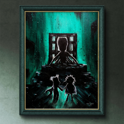 Original painting - low and alone - little nightmares ii