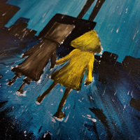 Original Painting - Mono and Six - Little Nightmares II - Thumbnail 2