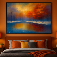 Autumn Reflection on a Tranquil Lake - Thumbnail 3