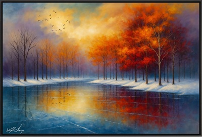 Autumn Reflection on a Tranquil Lake