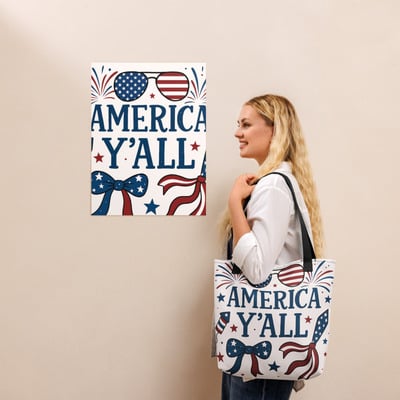 America y'all / usa tote bag