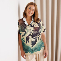 ANNU - TAURUS AND SCORPIO womens short sleeve pajama top - Thumbnail 1