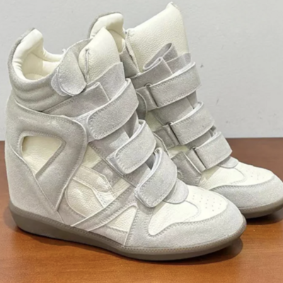 Parisian wedge sneaker - gray