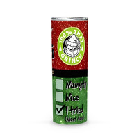 Naughty Grinch Tumbler, Merry F*cking Christmas, 20oz Skinny Tumbler, Funny Adult Holiday Gift, Glitter Sublimation DS - Thumbnail 2
