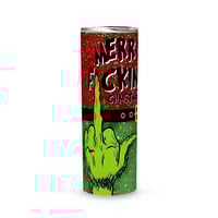 Naughty Grinch Tumbler, Merry F*cking Christmas, 20oz Skinny Tumbler, Funny Adult Holiday Gift, Glitter Sublimation DS - Thumbnail 3
