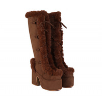 Tassels Stiletto Heel PU Peep-toe Zipper High Heels Sandals Pumps zc-0018 - Thumbnail 4