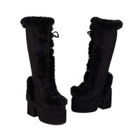 Tassels Stiletto Heel PU Peep-toe Zipper High Heels Sandals Pumps zc-0018 - Thumbnail 5