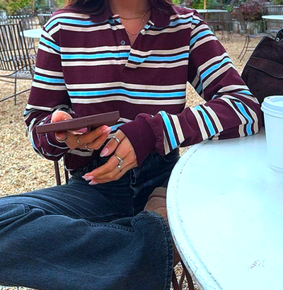 RETRO STRIPED POLO SHIRT