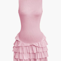 Fashion Solid Color Sleeveless Vest Backless Dress - Thumbnail 3