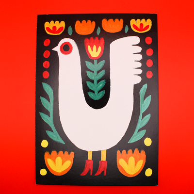 Pigeon Boots Postcard