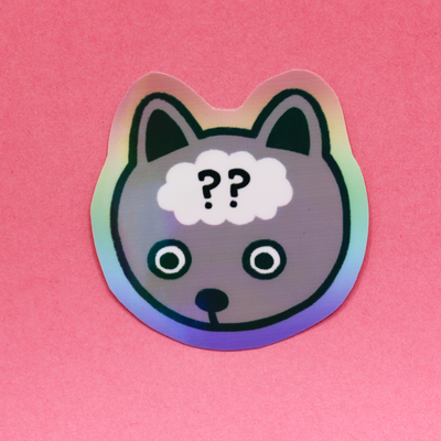 huh??? 1.9'' Holo Sticker