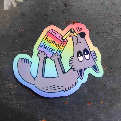 Homo juice 2.2'' holo sticker