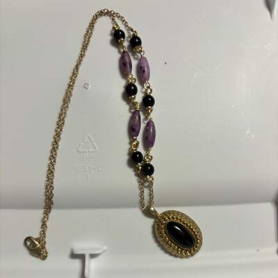 Black and pruple necklace