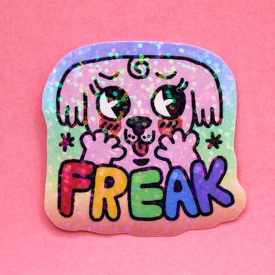 Freak 1.8'' Holo Glitter Sticker