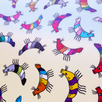 Queer Simps 8.2'' Matte Sticker Sheet - Thumbnail 1