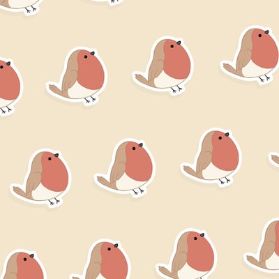 Robin individual stickers