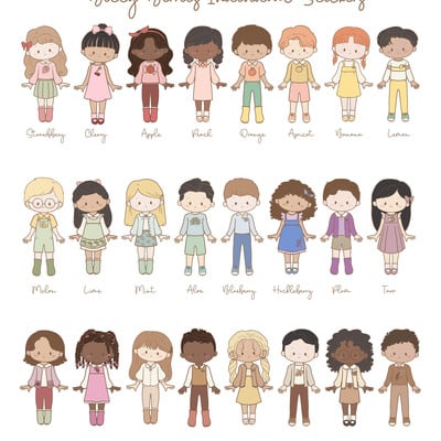 Bitty berries individual stickers