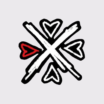 Heart division (red) - sticker