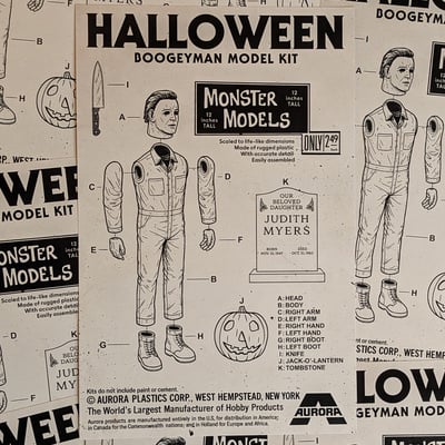 Halloween boogeyman model art print