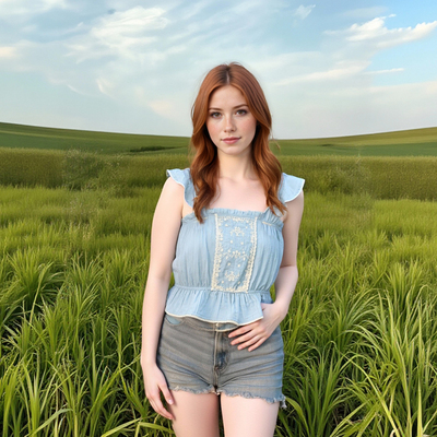 Pastoral style girl sweet casual small fresh layered decorative embroidery suspenders - Thumbnail 3