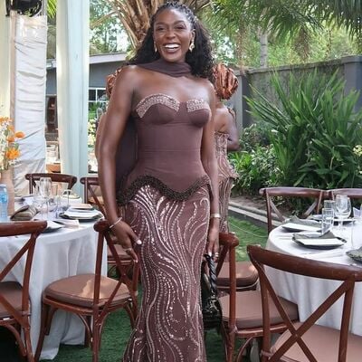 Brown mermaid beaded african girls prom dress evening formal gown birthday party dress