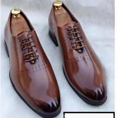 Handmade men's genuine leather shoes - Thumbnail 1
