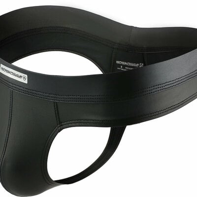 5pk men's sexy lingerie gay underwear faux leather tagless pouch t-string thong underpants c41