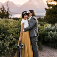 Two Pieces Lace Beach Boho Wedding Dresses - Thumbnail 1