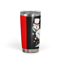 Funny Snowman Mooning Christmas | Making Snowflakes | Holiday 20oz Tumbler DS - Thumbnail 2