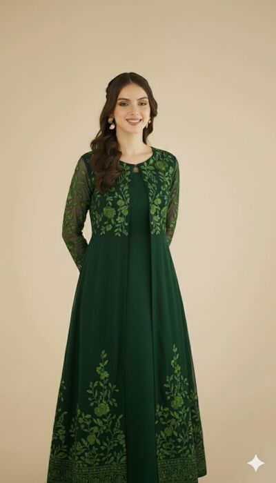 Green A Line Lace Appliques Mother of Bride/Groom Dress Evening Formal Gowns 