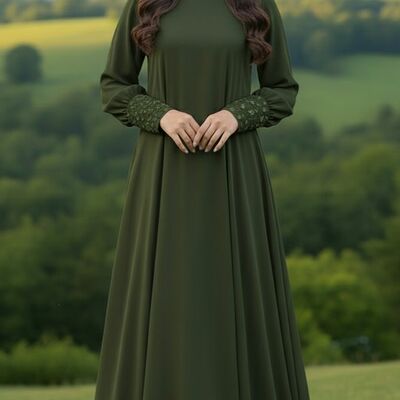 Dark green a line chiffon lace mother of bride/groom dress evening formal gowns 