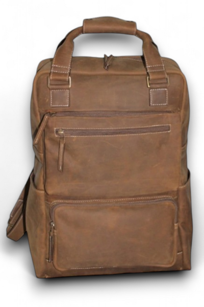 Crafted Leather Camel Crazy Horse Back Pack Laptop Bag Accessories Travelling Backpack