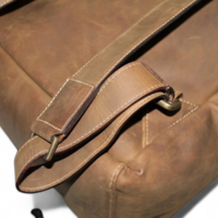 Crafted Leather Camel Crazy Horse Back Pack Laptop Bag Accessories Travelling Backpack - Thumbnail 3