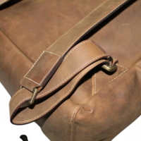 Crafted Leather Camel Crazy Horse Back Pack Laptop Bag Accessories Travelling Backpack - Thumbnail 4