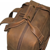 Crafted Leather Camel Crazy Horse Back Pack Laptop Bag Accessories Travelling Backpack - Thumbnail 5