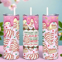 "Sketchy Stuff for Christmas Tree Cakes" Klondike Bar Funny Holiday | 20oz Stainess Steel Tumbler - Thumbnail 3